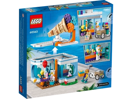 Klocki Lego City 60363 Lodziarnia, 296 elementów, dla dzieci 6+, oryginalne klocki, idealny prezent dla chłopca lub dziewczynki