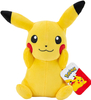 Pokemon, Maskotka pluszowa żółty Pikachu, 19/25 cm, główny bohater z bajki, oryginalna zabawka, solidny pluszak, bardzo miły w dotyku, producent Jazwares, wiek dziecka 2+