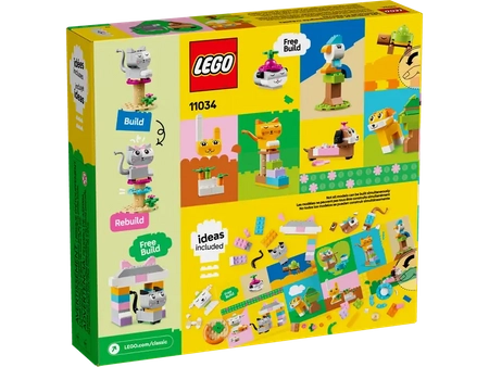 Klocki Lego Classic 11034 Kreatywne zwierzątka, 450 elementów, oryginalne, dla dzieci 5+, super prezent dla chłopca lub dziewczynki