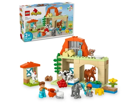 Klocki Lego Duplo 10416 Opieka nad zwierzętami na farmie, 74 elementy, oryginalne klocki, idealny prezent dla dzieci 2+