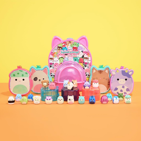 Squishmallows, Mini figurki 14 szt. i akcesoria, seria 1, Squish a longs