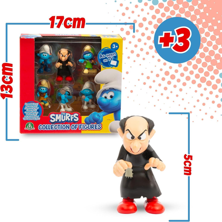 Smerfy, Figurki zestaw kolekcjonerski 6 szt.: Gargamel, Pracuś, Siłacz, Ważniak, Gradobitka, Lily