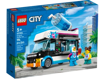 Klocki Lego City 60384 Pingwinia furgonetka ze slushem, 194 el. samochód i 2 figurki, idealny prezent dla pięciolatka, wiek dziecka 5+