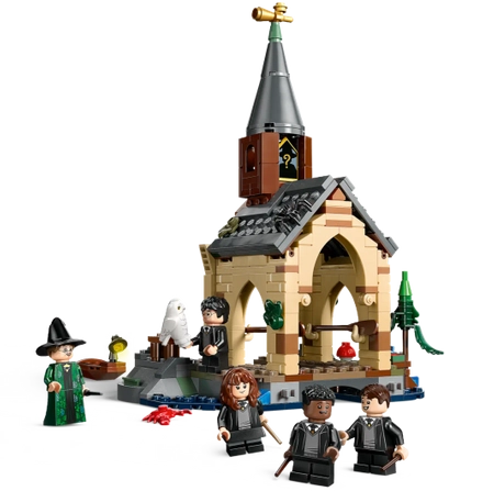 Klocki Lego Harry Potter 76426 Dom na wodzie przy Hogwarcie, 350 elementów, 7 postaci, 2 łodzie, oryginalne klocki z Harrego Pottera, super prezent dla dzieci w wieku 8 lat+