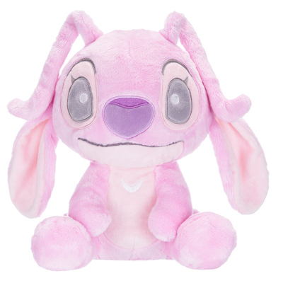 Disney Stitch, Maskotka pluszowa różowa Angel 23 cm, seria SnuggleTime, milutki plusz, super przytulanka na dobranoc, renomowany producent, oryginalna zabawka dla dzieci w każdym wieku