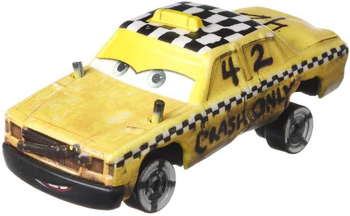 Disney Pixar Cars Auta, Samochód resorak Faregame Taxi, metalowe nadwozie, dla fanów bajki, zabawka dla trzylatka