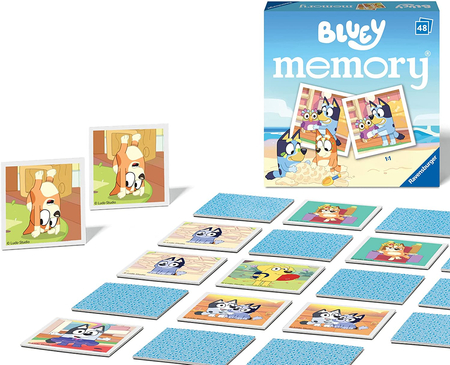 Ravensburger, Bluey, Gra pamięciowa Memory, 48 el. dla dzieci w wieku 3+