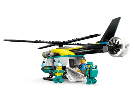 Klocki Lego City 60405 Helikopter ratunkowy, 226 elementów, 3 mini figurki, oryginalne klocki Lego, dla dzieci w wieku 6 lat+