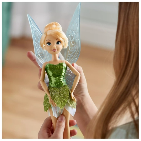 Disney, Piotruś Pan, Lalka wróżka Dzwoneczek Tinker Bell, 26 cm, z hitu Disneya, oryginalna, zabawka dla dziewczynek w wieku 3+