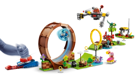 Klocki Lego Sonic the Hedgehog 76994 Wyzwanie z pętlą w Green Hill, 802 elementy, oryginalne klocki dla fanów gry i filmu, wiek dziecka 8+