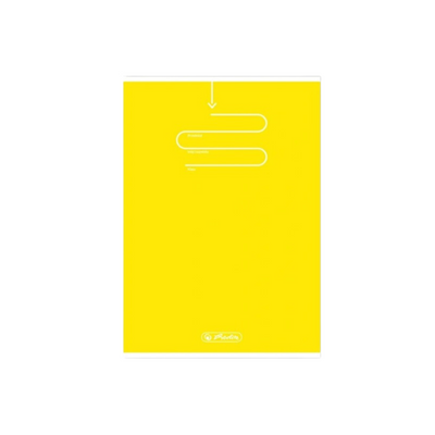 Herlitz, Zeszyt w kratkę, format A5, 60 kartek, Żółta okładka, seria Color Blocking, gramatura 70g