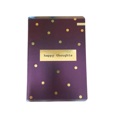 Zeszyt A5/80k w Kratkę Fioletowy Złote Groszki Beniamin