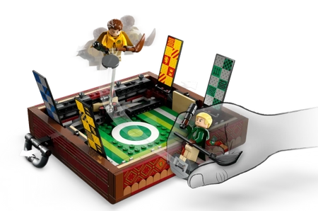 Klocki Lego Harry Potter 76416 Quidditch - Kufer, 599 elementów, boisko do quidditcha, 4 figurki, oryginalne klocki, zestaw z filmu, wiek dziecka 9 lat+