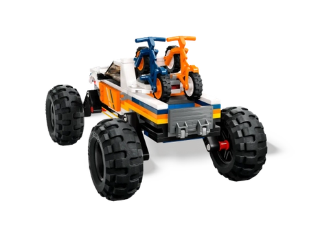 Klocki Lego City 60387 Przygody samochodem terenowym z napędem 4x4, 252 el., samochód, 2 figurki, namiot, fajny prezent dla chłopca, zabawka dla sześciolatków i starszych