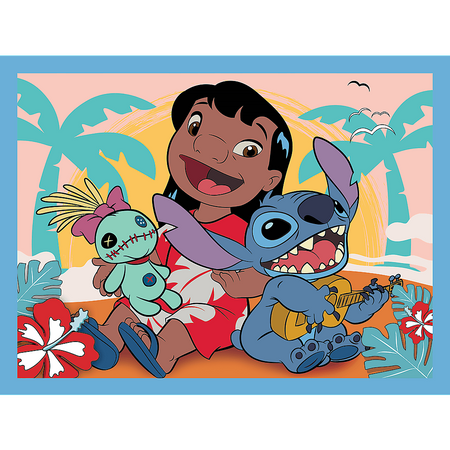 Disney Stitch, Zestaw dla dzieci: 2 x puzzle 30 i 48 el. oraz gra pamięciowa Memory, dla dzieci w wieku 3 lata+