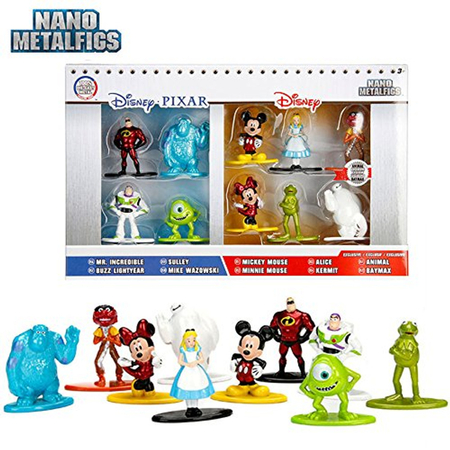 Disney Pixar, Nano Metalfigs, Mini figurki na podstawkach z bajek, 10 szt. 