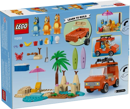 Klocki Lego Bluey 11202 Blue i rodzinna wycieczka samochodem, 133 el. wiek dzieci 4+
