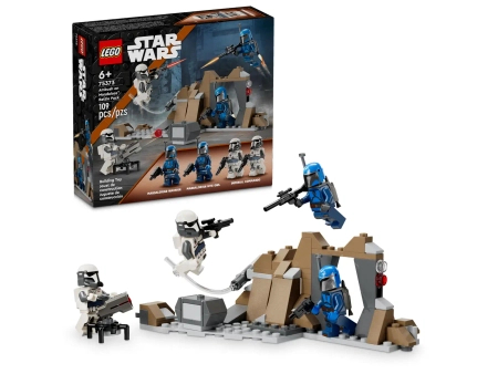 Klocki Lego Star Wars: The Mandalorian 75373 Zasadzka na Mandalorze, 109 elementów, 4 figurki, oryginalne klocki, wiek dziecka 6+