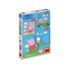 Dino Toys, Świnka Peppa, Puzzle baby dla najmłodszych dzieci Rodzina Peppy, 3-w-1, od 3 do 5 elementów, dla maluszków w wieku 2 lata+