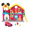 Disney Junior, Myszka Miki, Remiza strażacka z dźwiękami, 4 figurki: Miki, Kaczor Donald, Pluto i kotek, duża zestaw, oryginalna licencyjna zabawka, wiek dziecka 3+