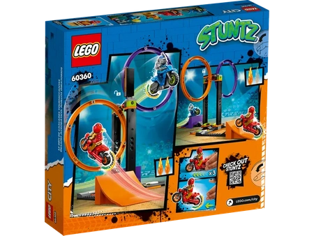 Klocki Lego City Stuntz 60360 Wyzwanie kaskaderskie obracające się okręgi, 117 elementów, dla dzieci 6+, oryginalne, idealne jako prezent