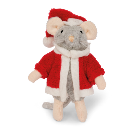 Mysi Domek, maskotka pluszowa Święty Mikołaj, 13 cm, idealna zabawka dla dzieci 18m +