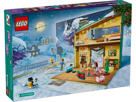 Klocki Lego Friends 42637 Kalendarz adwentowy 2024, 272 elementy, świąteczny kalendarz z 24 drzwiczkami, idealny prezent dla dziewczynki, wiek dziecka 6+