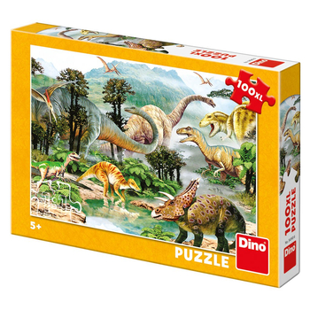 Dino Toys Dinozaury Duże klasyczne puzzle XL dla dzieci 100 el.