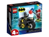 Klocki LEGO DC 76220 Batman kontra Harley Quinn, 2 mini figurki z pojazdem Batmotor i deskorolką, zestaw klocków dla młodszych dzieci w wieku 4+, 42 klocki