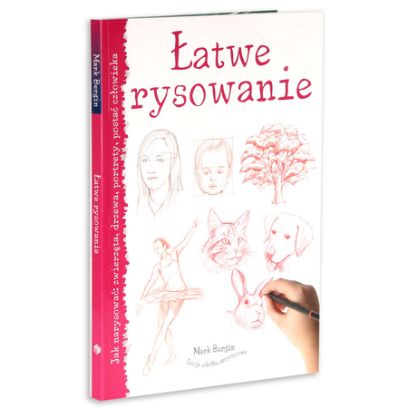 Książka edukacyjna poradnik Nauka rysowania 120 stron - kurs rysowania zwierząt, portretów, postaci ludzkiej, drzew