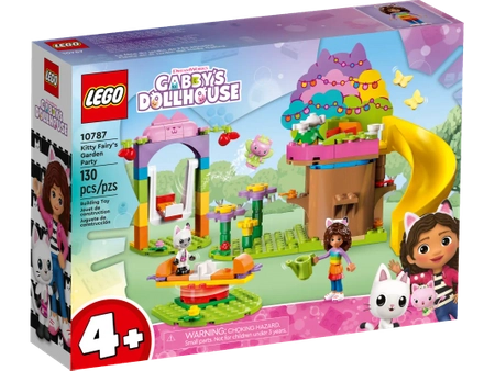 Klocki Lego Koci Domek Gabi 10787 Przyjęcie w ogrodzie Wróżkici, 130 elementów, figurki Gabi, Kiciuś Panduś i Wróżkicia, oryginalne klocki, dla dziewczynek w wieku 4 lata+