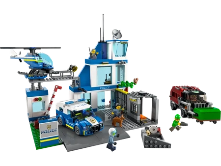 Klocki Lego City 60316 Posterunek policji, 668 elementów, dla dzieci 6+, oryginalne, idealne jako prezent