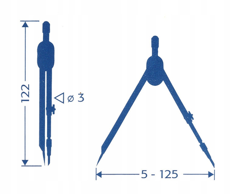 Metalowy cyrkiel z wymiennymi grafitami, Koh-I-Noor