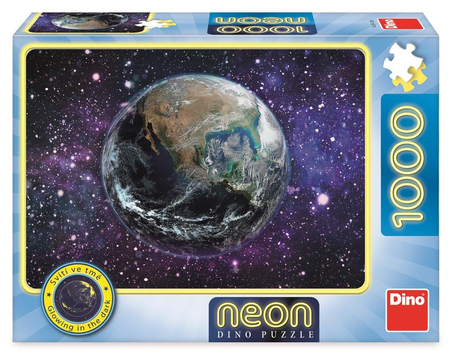 Dino, Puzzle neonowe Planeta Ziemia, 1000 el.
