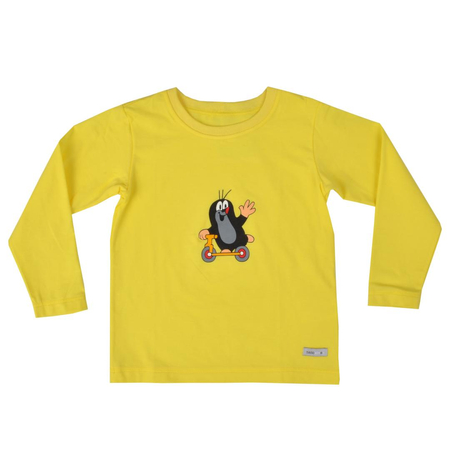 MU Brno, Krecik na hulajnodze, Żółta koszulka z długim rękawem, rozmiar 110-116 cm
