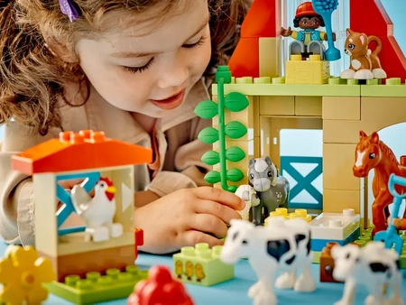 Klocki Lego Duplo 10416 Opieka nad zwierzętami na farmie, 74 elementy, oryginalne klocki, idealny prezent dla dzieci 2+