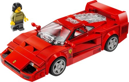 Klocki Lego Speed Champions 76934 Supersamochód Ferrari F40, 318 elementów, figurka kierowcy, legendarny samochód, wiek dziecka 9+