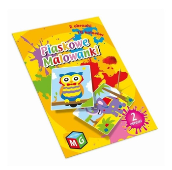 Piaskowe malowanki: sowa i słoń