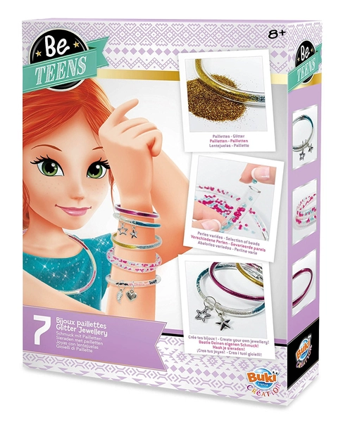 Buki Be Teens, zestaw kreatywny Brokatowa Biżuteria, BE105