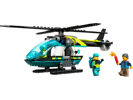 Klocki Lego City 60405 Helikopter ratunkowy, 226 elementów, 3 mini figurki, oryginalne klocki Lego, dla dzieci w wieku 6 lat+