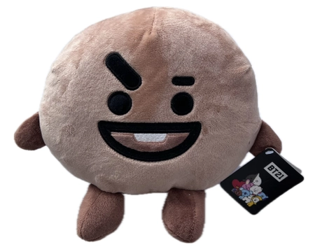 BT21, Maskotka pluszowa Shooky, 18 / 22 cm, brązowy, oryginalny pluszak, na licencji, zabawka z miłego pluszu, dobre wykonanie, bezpieczna dla dzieci