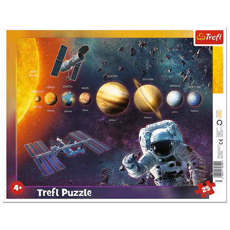 Puzzle ramkowe: Kosmos - Planety 25 el. TREFL