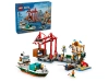 Klocki Lego City 60422 Nadmorski port ze statkiem towarowym, 1226 elementów, oryginalne klocki Lego, idealne jako prezent