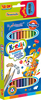 Kredki ołówkowe dwustronne z temperówką, 12 sztuk, Bambino