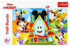 Trefl, Disney Junior, Myszka Miki Mickey, Kolorowe duże puzzle Maxi dla dzieci w wieku 3+, obrazek 60x40 cm, duże elementy, 24 puzzle