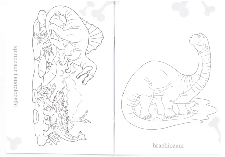 Kolorowanka dla dzieci, Maluszkowe malowanki Dinozaury BL, maluszkowi malowanie, format 20 x 14, 16 stron