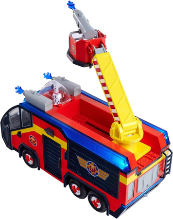 Strażak Sam, Interaktywny samochód strażacki Jupiter ze światłami i dźwiękiem oraz figurka Sam z psem Radarem