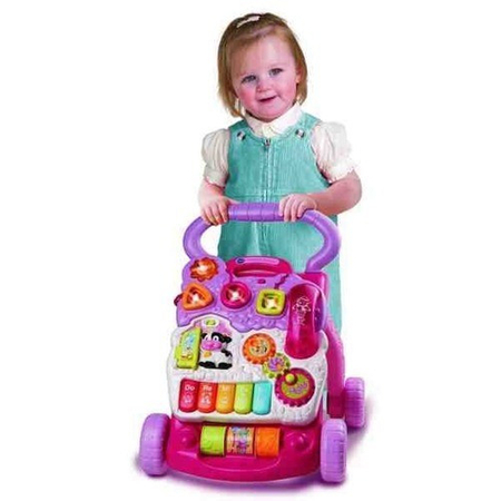 Różowy jeździk pchacz PIERWSZE KROKI DZIDZIUSIA, VTech