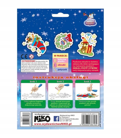 Piaskowe obrazki Świąteczny pakiet 2: Bałwanek BL