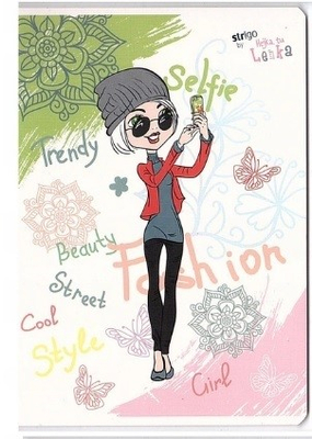 Zeszyt 16-kartkowy w kratkę 3, A5, Hejka, tu Lenka, miękka okładka